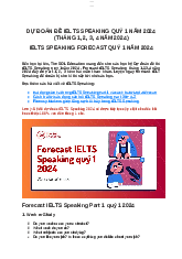 Forecast IELTS Speaking - IELTS | Trường Đại học Hà Nội