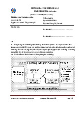 Đề thi cuối kỳ Marketing Căn Bản - Đề 30 | Trường Đại học Thương Mại