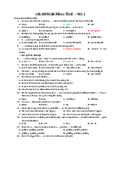 Grammar Practice NO 2 English Language | Đại học Bà Rịa - Vũng Tàu