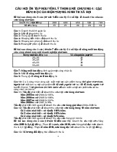 CÂU HỎI ÔN TẬP NGUYÊN LÝ THỐNG KÊ CHƯƠNG 4: CÁC  MỨC ĐỘ CỦA HIỆN TƯỢNG KINH TẾ XÃ HỘI | Đại học Kinh tế Kỹ thuật Công nghiệp