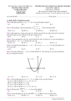 Đề giữa kỳ 2 Toán 10 năm 2022 – 2023 trường chuyên Lương Thế Vinh – Đồng Nai