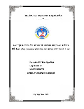 Thực trạng công nghiệp hóa, hiện đại hóa ở Việt Nam hiện nay | Bài tập lớn môn triết học mác - lênin