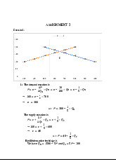 Kinh tế vi mô Assignment 2: Demand and Supply Analysis | Microeconomics | Trường Đại học Quốc tế, Đại học Quốc gia Thành phố Hồ Chí Minh