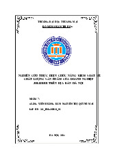 Nghiên cứu thực hiện chức năng kiểm soát về chất lượng sản phẩm của doanh nghiệp jollibee tại Hà Nội | Bài thảo luận quản trị học