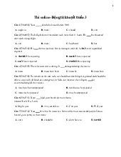 Thi online - Động từ khuyết thiếu 3  - Tiếng anh chuyên ngành du lịch | Đại học Mở Hà Nội