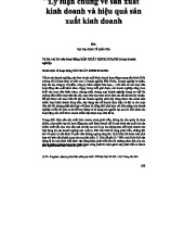 Lý luận chung về Sản xuất Kinh doanh & Hiệu quả SXKD (KT101)