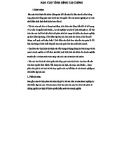 BÁO CÁO TÌNH HÌNH TÀI CHÍNH - Công ty Sáng Tạo Ngày 31/12/20XX