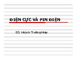 Điện cực và pin điện - Môn Hóa lý | Đại học Y dược Cần Thơ