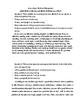 Câu hỏi ôn tập và trả lời tự làm thi giữa tiếng Anh chuyên ngành kế toán và quản trị kinh doanh