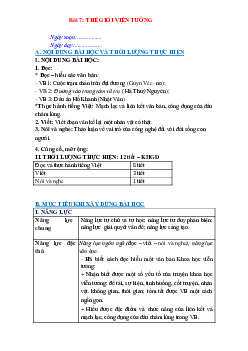 Giáo án Văn 7 Kết nối tri thức bài 7 Thế giới viễn tưởng