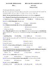 Đề thi thử tốt nghiệp THPT 2025 môn Hóa bám sát đề minh họa - Đề 26