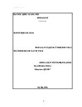 Khoá luận tốt nghiệp Pháp luật về quản lý thuế đối với cá nhân kinh doanh tại Việt Nam