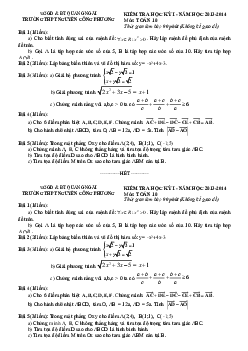 Đề thi HK1 lớp 10 trường Nguyễn Công Phương – Quảng Ngãi 2013 – 2014