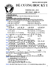Đề cương cuối học kỳ 1 Toán 10 năm 2024 – 2025 trường THPT Xuân Đỉnh – Hà Nội