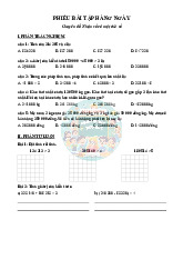 Phiếu bài tập hàng ngày chuyên đề: Nhân số có một chữ số | Toán 4