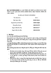 Bài Tập Nhóm: Phân Tích CPI và Lạm Phát Việt - Mỹ | Tài chính quốc tế | Trường Học Viện nông nghiệp Việt Nam