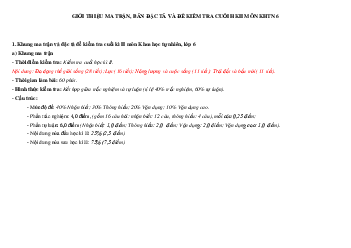 Đề thi học kì 2 lớp 6 môn Khoa học tự nhiên Cánh Diều năm 2024 - Đề 1