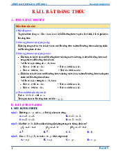 Phiếu bài tập Toán 9 chương bất đẳng thức, bất phương trình bậc nhất một ẩn