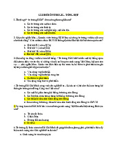 Câu hỏi trắc nghiệm ôn thi giữa kì - môn tư tưởng Hồ Chí Minh