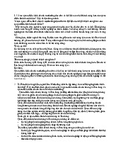 Câu Hỏi Tự Luận Ôn Tập Môn Marketing môn Marketing căn bản | Trường đại học Mở Hà Nội