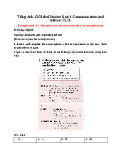 Giải SGK Tiếng Anh 12 Global Success Unit 4 Communication and culture/ CLIL