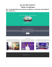 Bài tập thực hành Thiết kế web với Bootstrap  môn Tin học    | Trường đại học kinh doanh và công nghệ Hà Nội