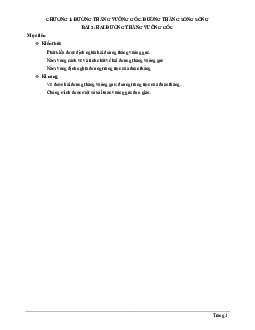 Chuyên đề hai đường thẳng vuông góc