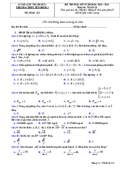 Đề học kì 1 Toán 10 năm 2023 – 2024 trường THPT Yên Định 1 – Thanh Hóa