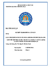 Xây dựng cửa hàng thời trang cho sinh viên trên địa bàn Hà Nội | Bài thảo luận Marketing căn bản