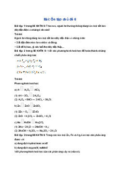 Giải Khoa học tự nhiên 9 Cánh diều Ôn tập chủ đề 6