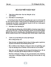 Trình bày các khái niệm về an toàn thông tin và bào mật thông tin môn Bảo mật  | Trường đại học kinh doanh và công nghệ Hà Nội