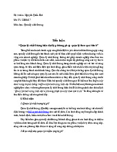 Tiểu luận - Quản lý chất lượng hiện đại là phương pháp quản lý theo quá trình môn Quản lý chất lượng | Trường Đại học Kinh Doanh và Công Nghệ Hà Nội