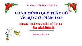 Giáo án điện tử Tiếng Việt 1 Bài 48 Kết nối tri thức: At ăt ât