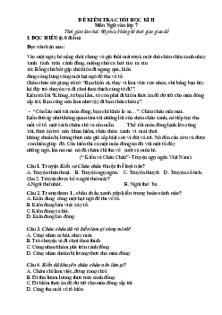 Đề thi học kì 2 Ngữ Văn 7 - Đề 1 | Cánh diều năm 2024