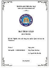 Nghiên cứu nội dung học phần Quản trị học tại Vinhomes | Bài thảo luận quản trị học