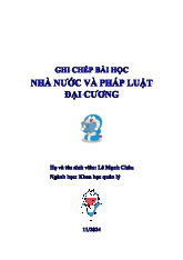 Ghi chép môn Nhà nước và pháp luật đại cương  | Trường Đại học Kinh tế, Đại học Quốc gia Hà Nội