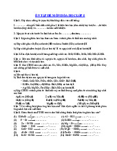 Bài tập ôn hè môn Hóa học lớp 8 lên lớp 9