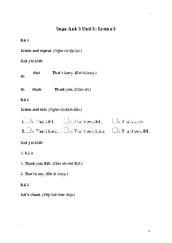 Giải Tiếng Anh lớp 3 Unit 3: Lesson 3 | Global Success (Kết nối tri thức)