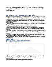 Giáo dục công dân 7 Bài 1: Tự hào về truyền thống quê hương