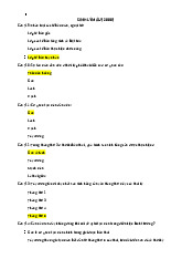 Trắc nghiệm Sinh lý máu | Đại học Y Dược Cần Thơ