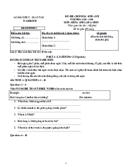 Đề thi chọn HSG môn Tiếng Anh lớp 12 THPT Nam Định năm 2014-2015