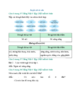 Giải SGK Tiếng Việt 3 trang 37, 38, 39 Bài 8: Bầy voi rừng Trường Sơn - Luyện tập | Kết nối tri thức