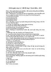 Đề thi giữa học kì 1 GDCD lớp 7 Cánh Diều - Đề 2