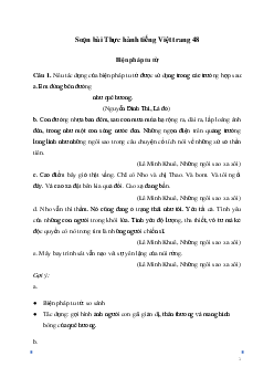 Soạn bài: Thực hành tiếng Việt trang 48 Ngữ Văn 8 | Kết nối tri thức