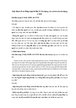 Giải Kinh tế và Pháp luật 10 Bài 9: Tín dụng và vai trò của tín dụng CTST