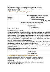 Mẫu đơn xin nghỉ sinh hoạt Đảng tạm thời năm 2024 và cách viết