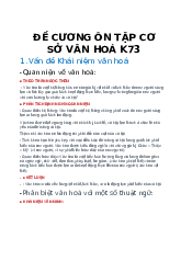Vấn đề khái niệm về văn hóa - Cơ sở văn hóa Việt Nam | Đại học Sư Phạm Hà Nội