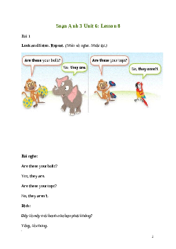 Tiếng Anh lớp 3 Unit 6: Lesson 8 trang 105 Explore Our World