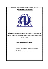 ĐỀ CƯƠNG NGHIÊN CỨU VỀ QUYỀN SỐNG TRONG MÔI TRƯỜNG TRONG LÀNH