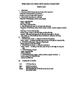 Tổng Hợp Công Thức Excel Cơ Bản & Nâng Cao - Tài Liệu Học Tập